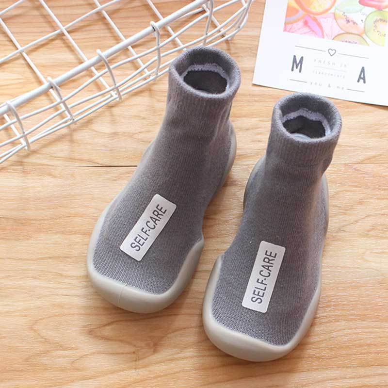 Unisex Baby Shoes First Shoes Baby Walkers Toddler First Walker Baby Girl Kids Soft Rubber Sole Baby Shoe Knit Booties Anti-slip