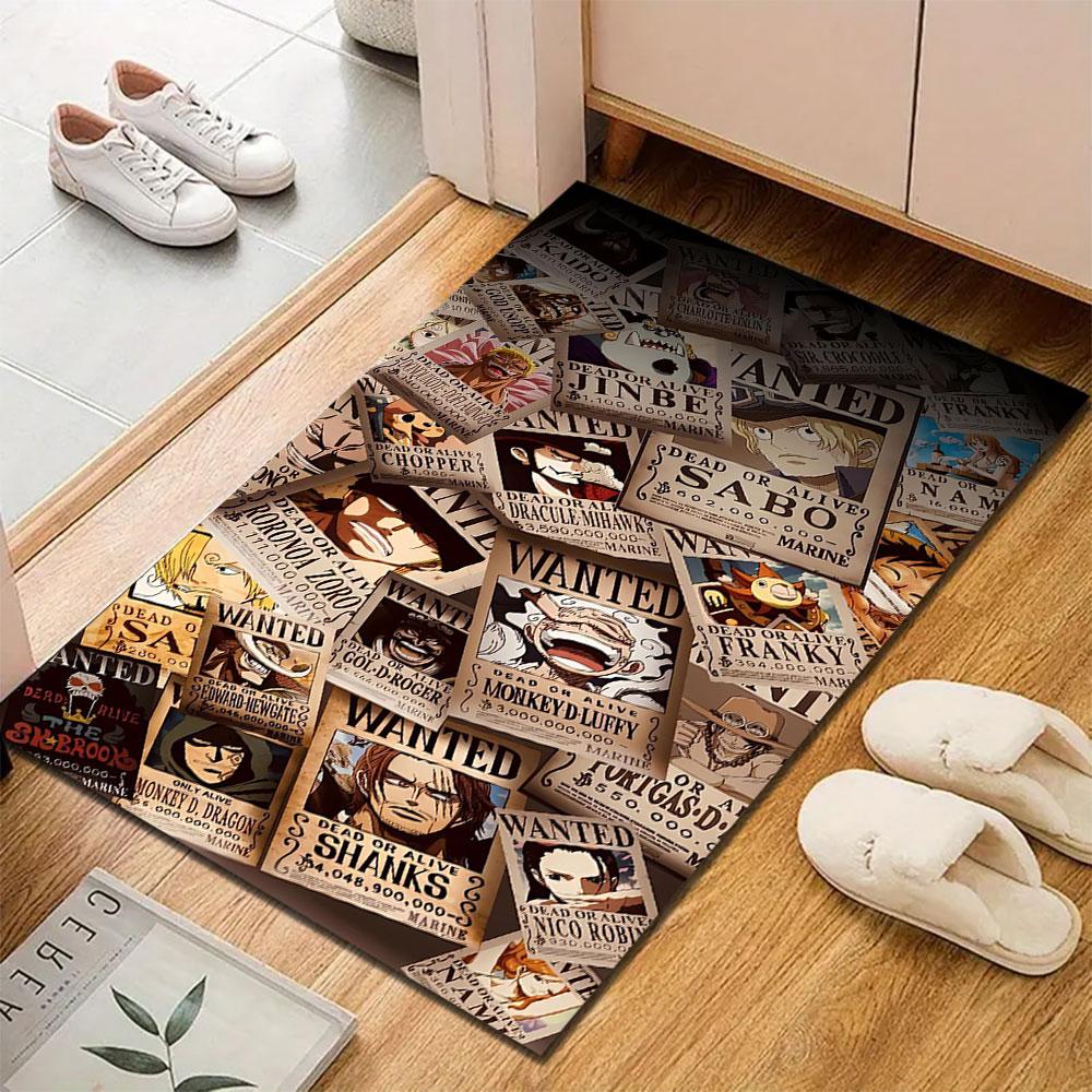 "Pirate Wanted Posters Design Rug" Patterned carpet, suitable as a non slip play mat for the living room and bedroom sofa