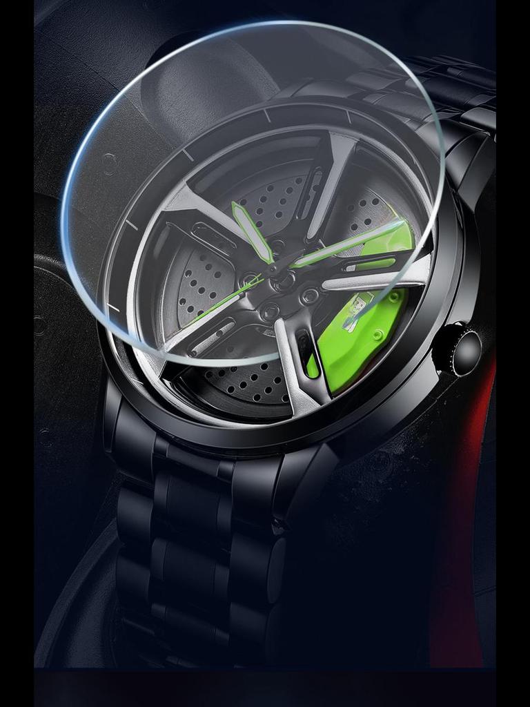 SVJ Мужские цельные часы RS7 с гидравлическим 3D-корпусом и полым кварцевым механизмом, вдохновленные колесом автомобиля