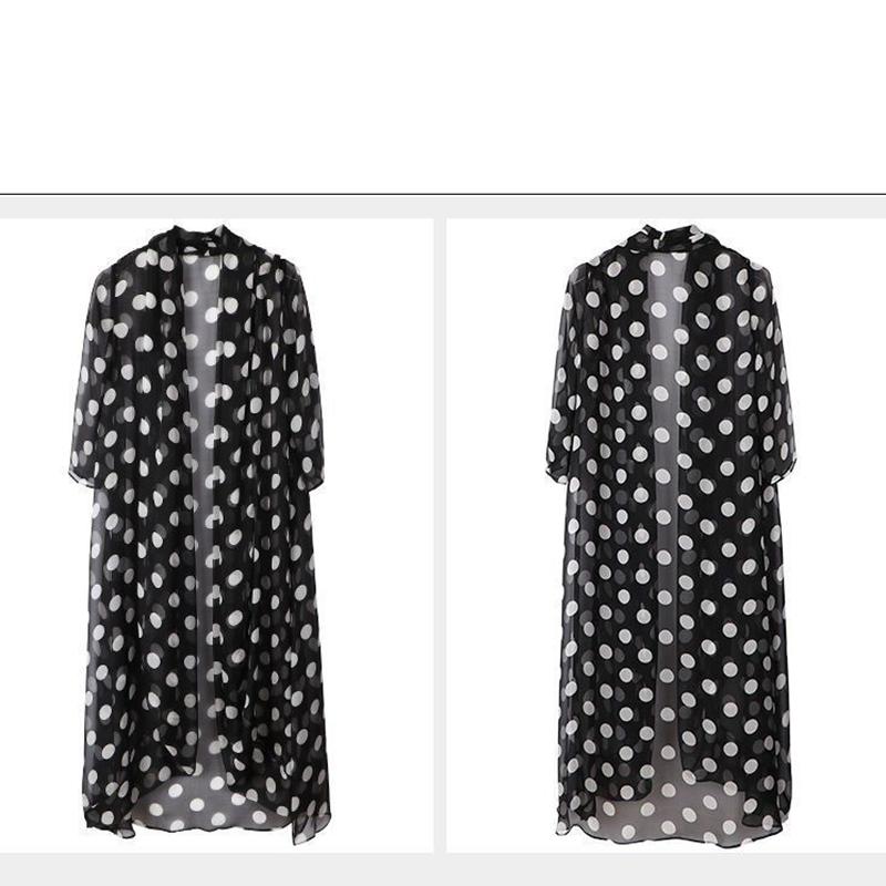 Chiffon Sunscreen Clothing Women's Summer Thin Section Long Section Outer Shawl Air Conditioning Shirt Cardigan Women's Long Sleeves