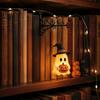 Wrought Iron LED Glowing Lantern Button Cell Battery Powered Ghost Bookshelf Decor  Study Room