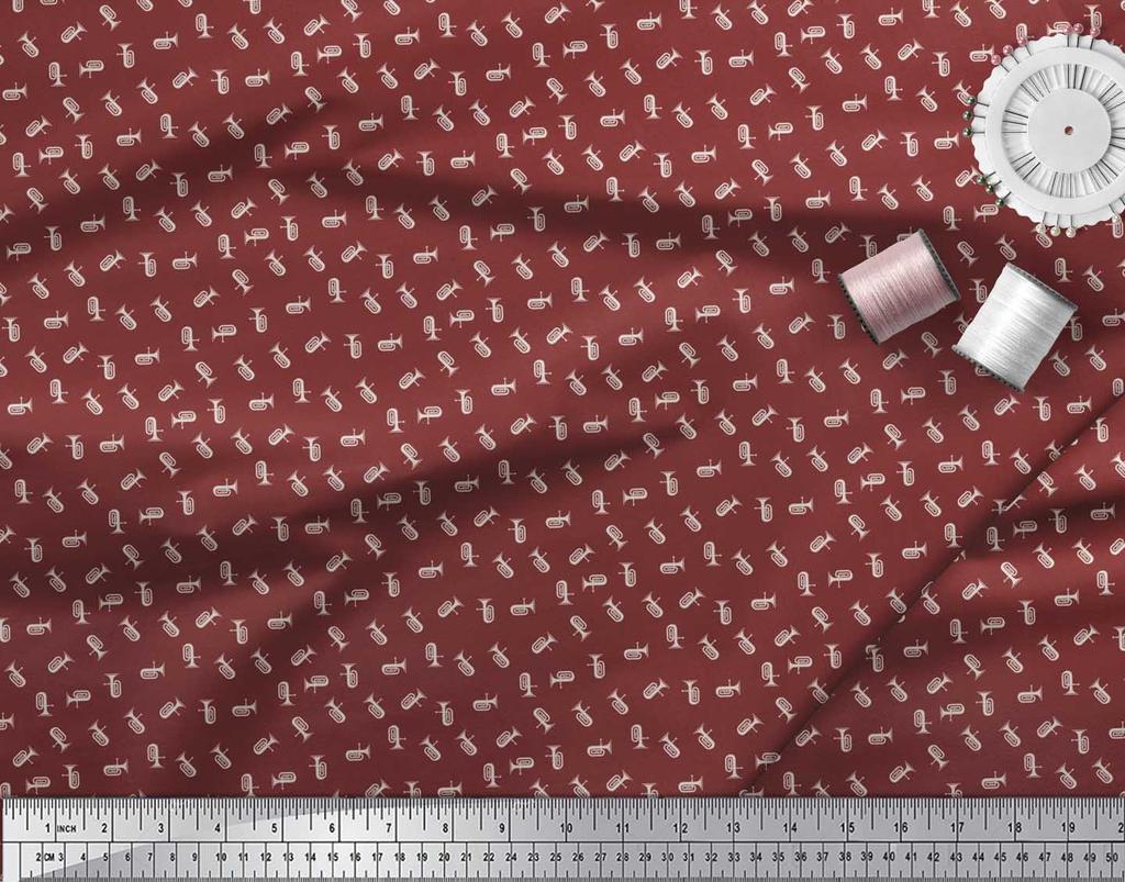 Soimoi Japan Crepe Satin Fabric Tuba Shirting Decor Fabric Printed metre 42 Inch