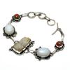 Moonstone Rough Rainbow Calsilica Gemstone Gift Jewelry Bracelet 6-8"