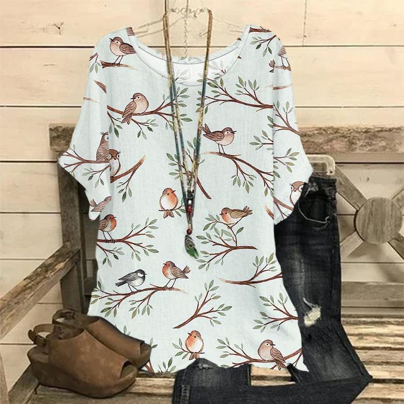 Большие размеры Женская 3D-печатная свободная футболка с длинными рукавами Модные женские рубашки