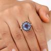 Танзанит Драгоценный Камень Серебро 925 пробы Клеймо Ювелирное Изделие Кольцо Ручной Работы для Подарка на Юбилей RR-7-6