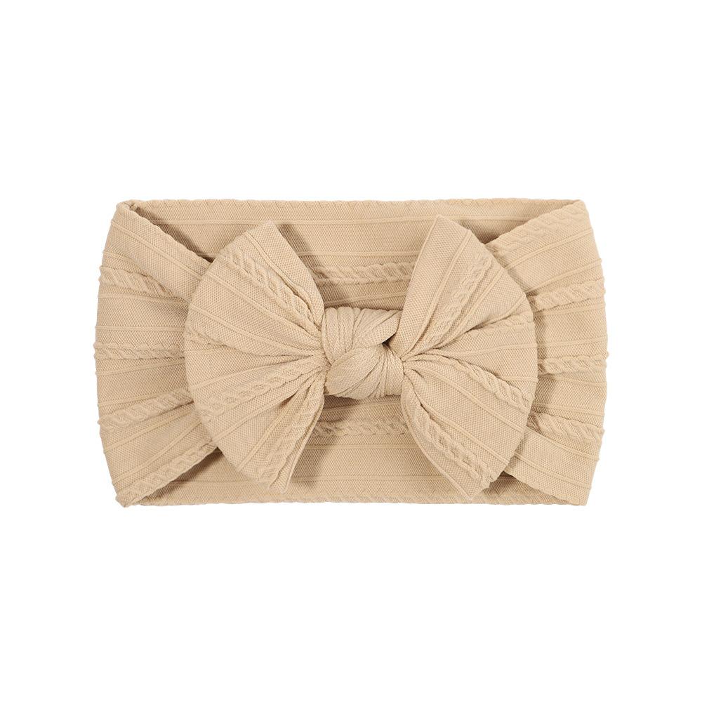 Детская повязка на голову, Эластичная повязка с широким краем и бантом