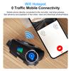 Bluetooth гарнитура для мотоциклетного шлема беспроводное WiFi приложение для мотоцикла видеорегистратор Moto DVR 1080P объектив видеорегистратор 1500 мАч водонепроницаемый