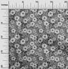 oneOone Cotton Flex Gray Fabric Floral Craft Projects Decor Fabric Printed By The Yard 40 Inch