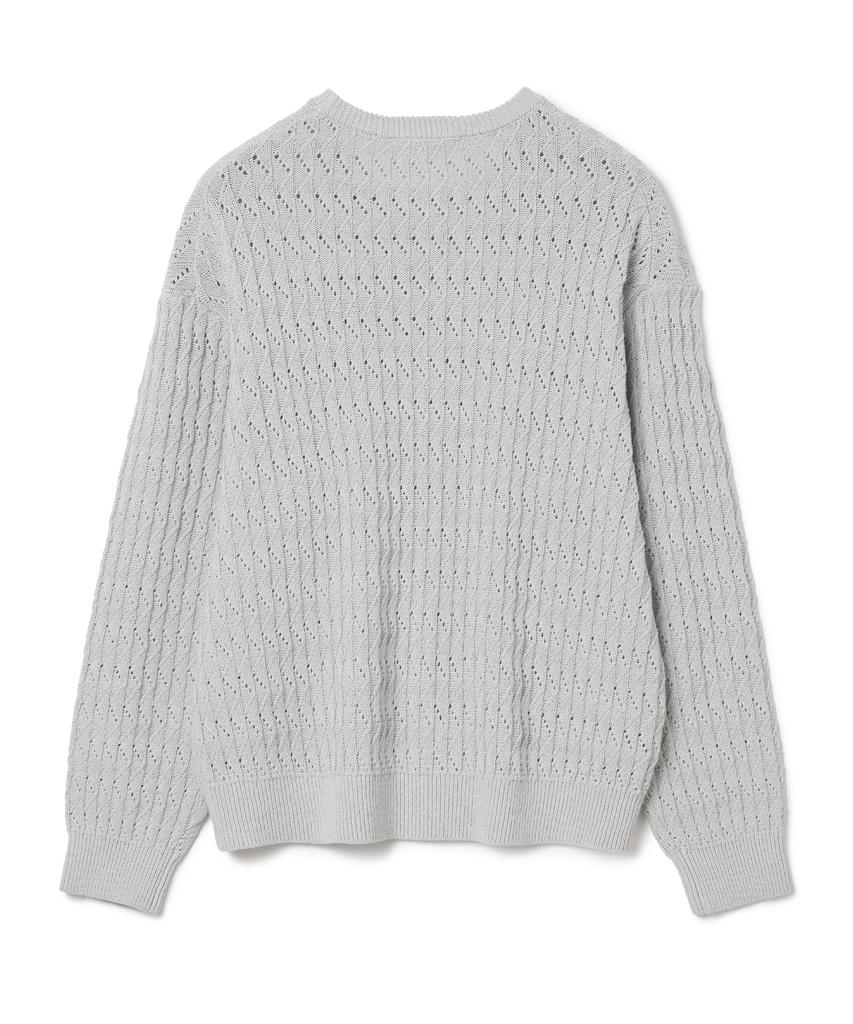 MILLO ARCHIVE Square Angle Round Knit [Melange Gray]