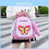 Childrens Dragonfly Butterfly Backpack Large Capacity Layered Zipper Storage