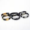 Mens Fashion Jewelry Multilayer Genuine Leather Bracelets Bangles Geometric Stainless Steel Charm Bracelet Men Gifts