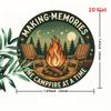 HD Tin Sign Making Memories One Campfire At A Time Round Vintage Metal Wall Art Retro Camping Decor