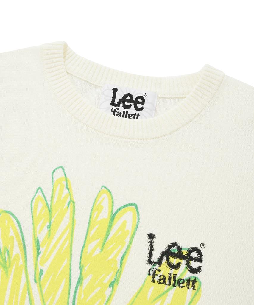 FALLETT [Fallettxlee] Flower Short Sleeve Knit Ivory