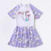 Children's swimsuit girls' sunscreen swimsuit small medium and large children's cute princess little girl one-piece cartoon swimsuit skirt