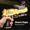 Автоматический игрушечный пистолет Desert Eagle, механический пистолет для непрерывной стрельбы с выбросом гильз, мягкая игрушка для стрельбы для детей