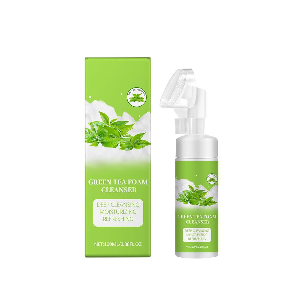 Green Tea Foam Cleanser Gently Cleanses Facial Skin  Pores And Moisturizes100ml