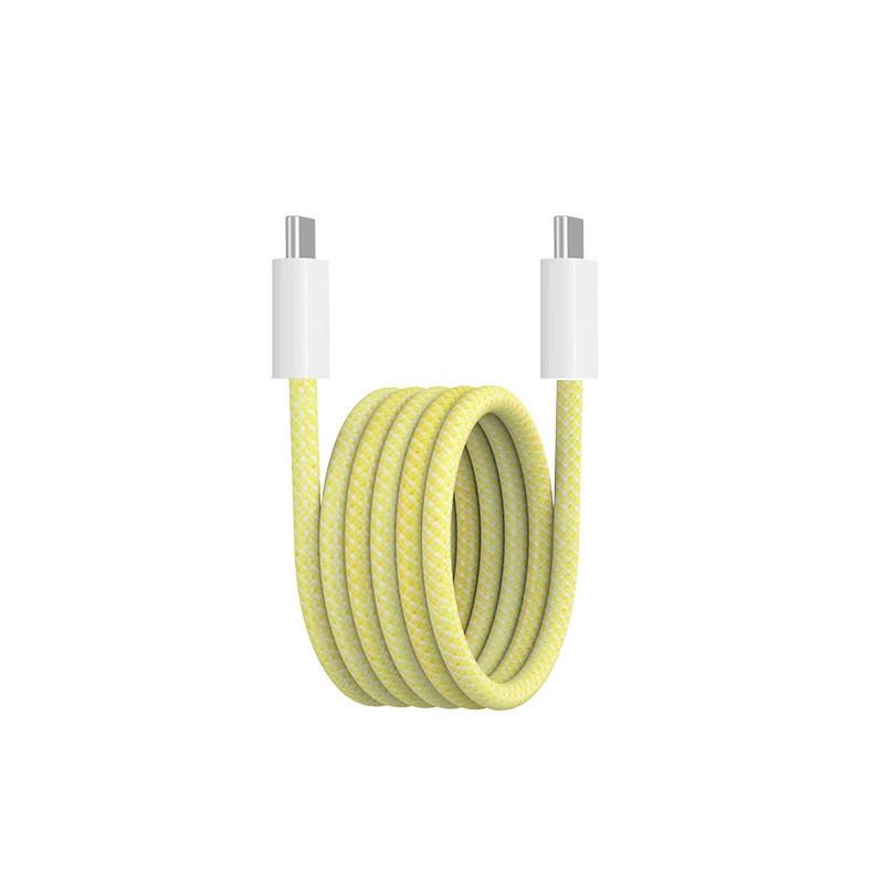 Кабель USB C - USB C с магнитной фиксацией PD 100 Вт 100 Вт PD 3.1 Быстрая зарядка Зарядное устройство Нейлоновая оплетка для iPhone17/16/15 ipad xiaomi