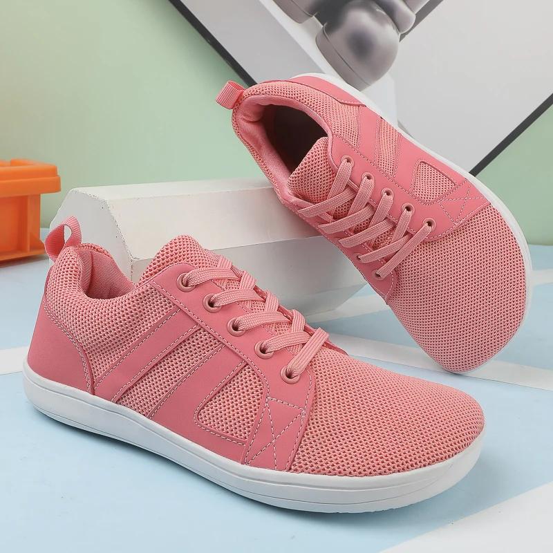 Новые мужские широкие парусиновые кроссовки Barefoot 2024, модные балетки, мягкая подошва с нулевым перепадом высоты, широкий носок, легкие модные кроссовки, большой размер 48