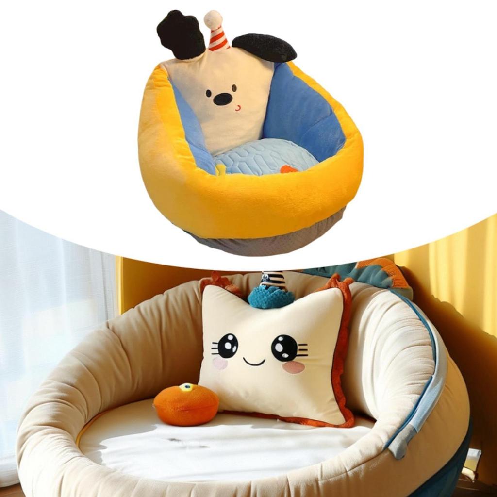 Cushion Chair 1 Seater Sofa Funny Cute Kids Reading Floor for Indoor Balcony Study