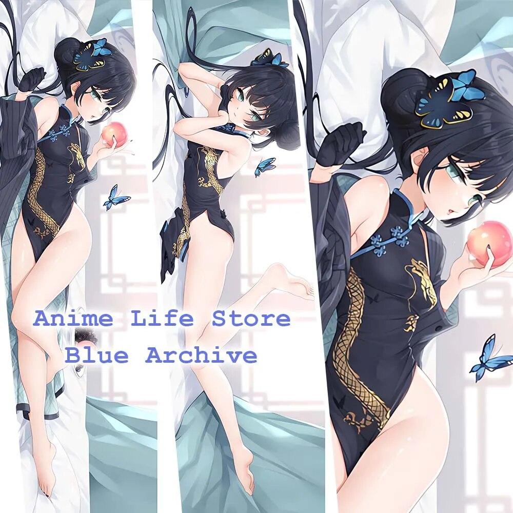 Новая наволочка для тела Kisaki, персиковая кожа, 2WAY Dakimakura, аниме, синий архив, наволочка для косплея, чехол для подушки для сна, обнимания, декор