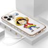 Cute Cartoon Luffy Plating Phone Case for iPhone 11 13 15 Samsung Galaxy A52 Xiaomi Redmi 12C Note 10 Pro Oneplus Soft Smartphone Cover Cases