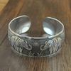 Резной браслет в стиле ретро, ​​нерегулярные регулируемые отверстия, резьба, украшение, этнический стиль, тибетские украшения, винтажные широкие
