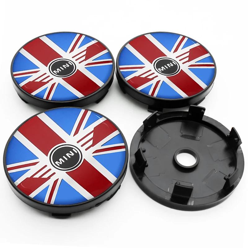 4Pcs 60mm Car Wheel Center Hub Caps Rim Cover Emblem Badge Decoration For MINI Cooper One S F54 F55 F56 R56 R60 Clubman Coupe