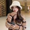 Winter Girls' Fashionable Outdoor Hats, Warm Bucket Hats, High-quality Artificial Mink Fur Hats, Russian Women's Hats