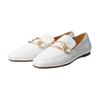 Loafers Round Toe Sacket Shoes White Cm [Fabiorsconi] Women's 24.5