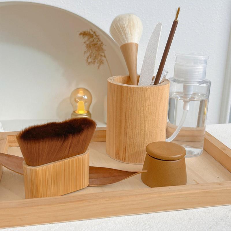 Nail Dust Brush Short Handle Removal Soft Bristles Surface Cleaning