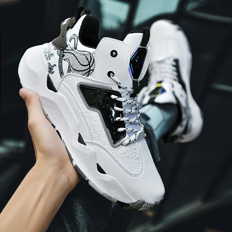 Баскетбольные бутсы унисекс 36-45, высококачественная молодежная кожаная нескользящая баскетбольная спортивная мужская обувь