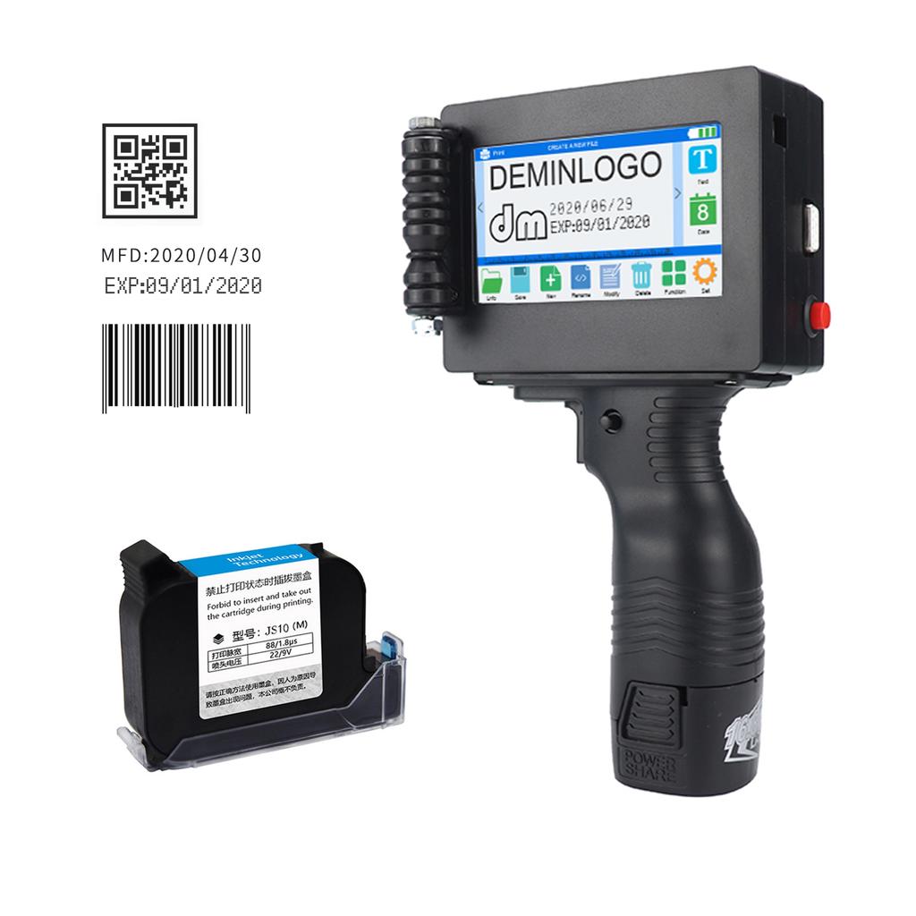 Ручной принтер Портативный струйный принтер Струйный принтер высокого разрешения с 4,3-дюймовым светодиодом