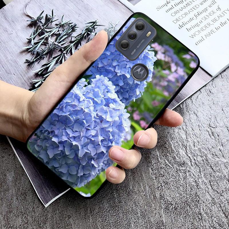 Чехол для телефона с цветком гортензии для Motorola Edge 50 40 Pro 40 30 Ultra Neo G Power G Stylus G Play E32 E20 E40