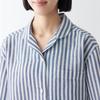 Пижама с короткими рукавами из льна MUJI Naturally Derived Cool Touch Lyocell FDB06A3S Navy Stripe L для женщин