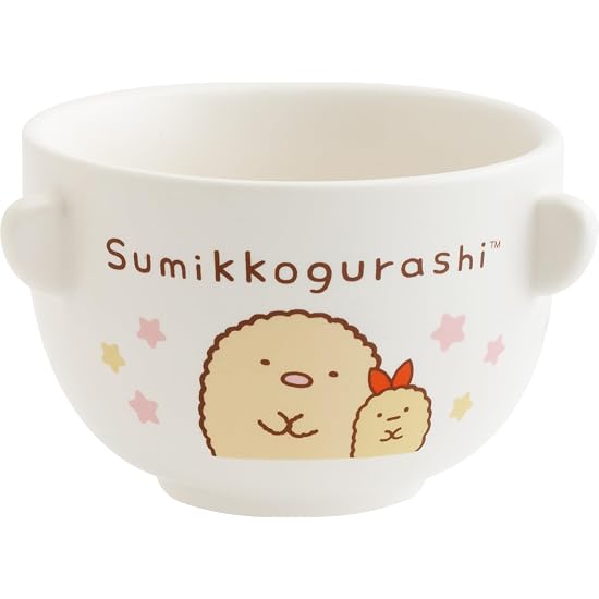 Набор рисовых и суповых мисок San-X Sumikko Gurashi Тонкацу и Хвост креветки KA30005 H60×W90мм