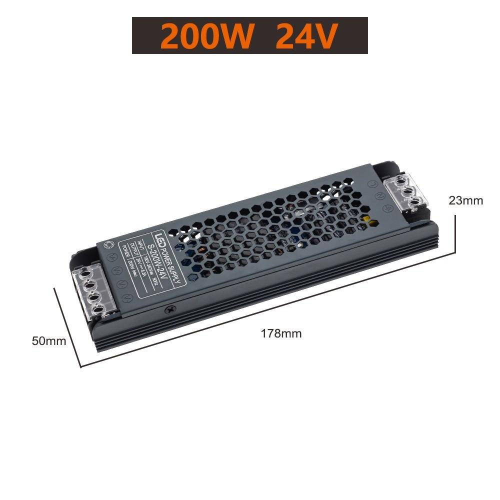 Улучшенный светодиодный драйвер из алюминиевого сплава, бытовой источник питания 12 В/24 В, портативные световые трансформаторы для светодиодной ленты