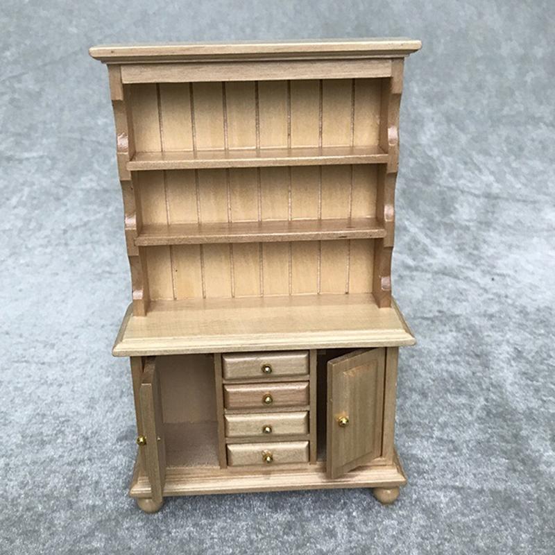1:12 Миниатюрная мебель для кукольного домика Многофункциональный деревянный шкаф Книжный шкаф Книжная полка