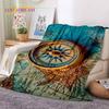 3D Ancient Nautical Chart World Map Compass Soft Flannel Blankets,Throw Blanket Comfortable Blanket for Picnic Beds Sofa Bedroom