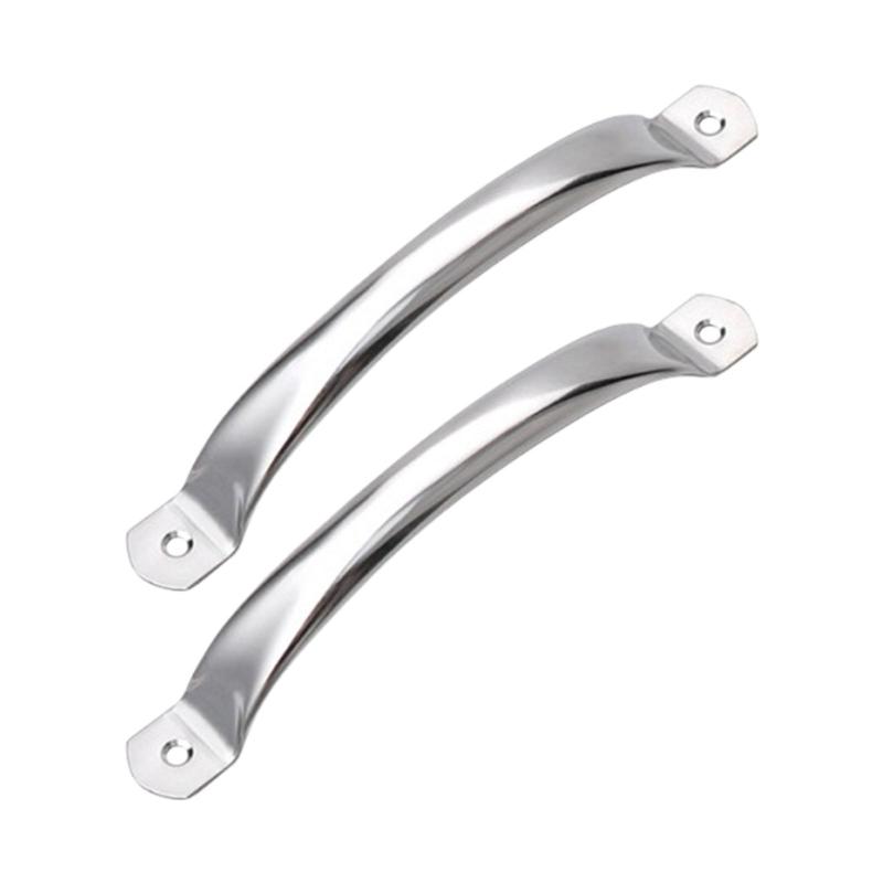 Ручки для шкафов из круглой трубы, усиленный тип, нержавеющая сталь, ручка-тяга для ящика мебели, двери, разделочной доски, простые крепежные аксессуары