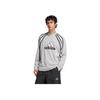 adidas Originals Originals Удобная Мода Простая Полосатая Универсальная Футболка с Длинным Рукавом Реглан Мужские Топы Светло-Серый JD5375