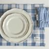Korean Retro Blue Plaid Tablecloth Placemats Table Mat Food Posing Background Cloth Insulation Pad Home Decoration Accessories