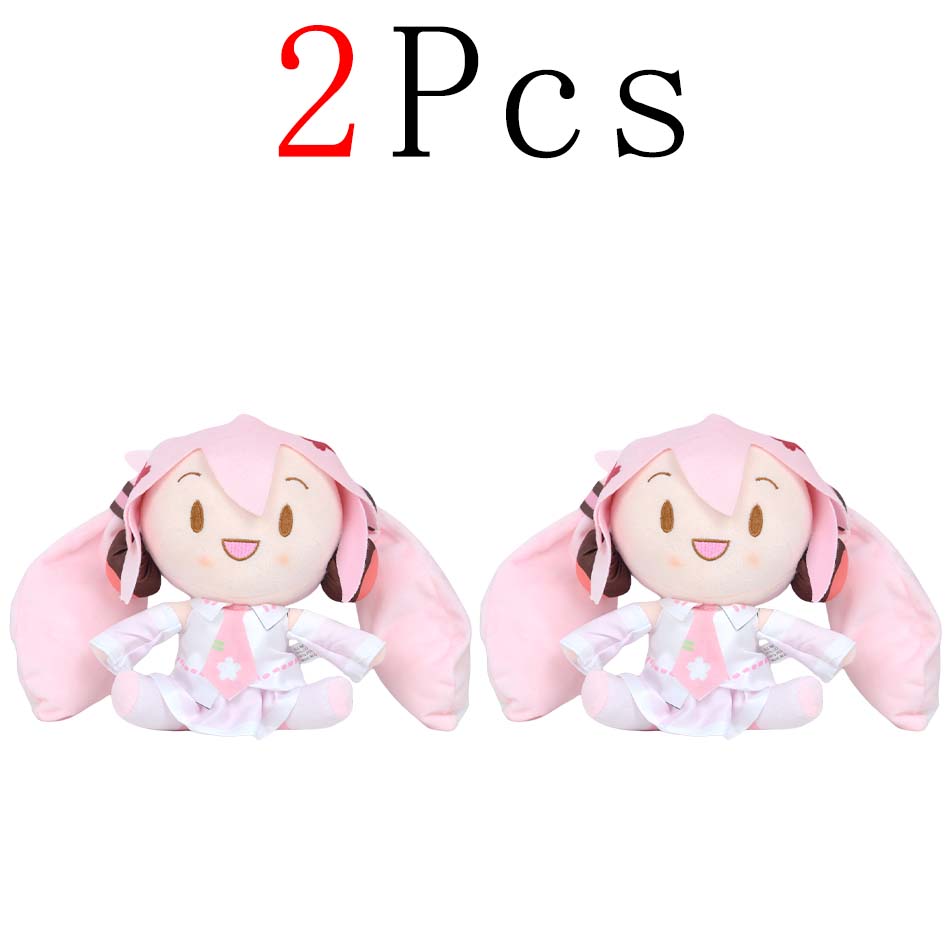 Cartoon 20cm Hatsune Miku Plush Doll Toy Anime sakura Miku snow Miku Character KawaiiSitting posture Fufu Kids Christmas Gift