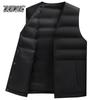 XUEZHONGFEI Мужской короткий пуховый жилет с V-образным вырезом