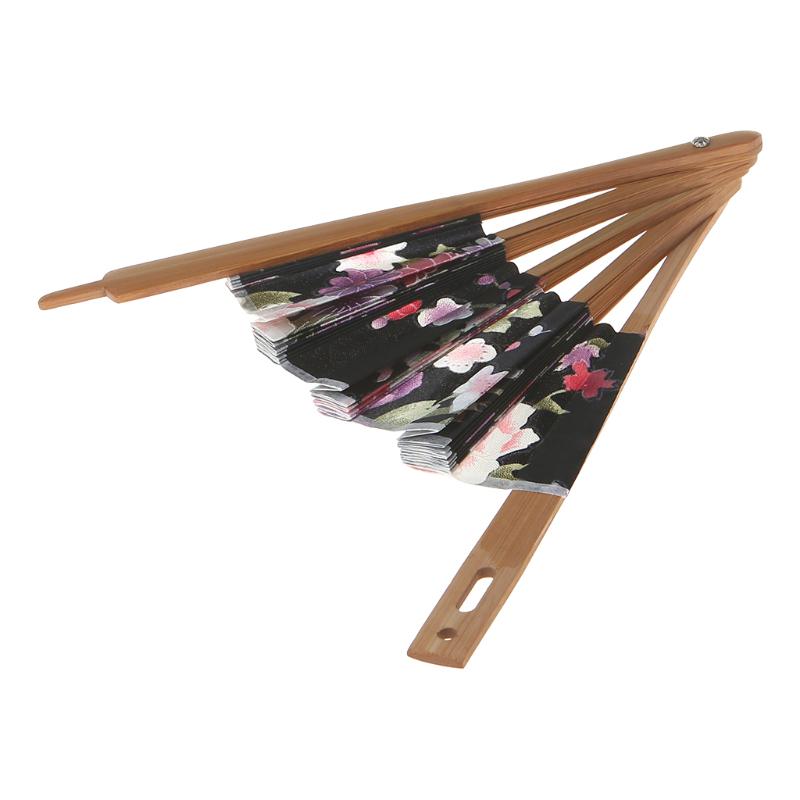 Японский цветок сакуры, карманный складной веер, круглый круг, декор для вечеринки, подарок