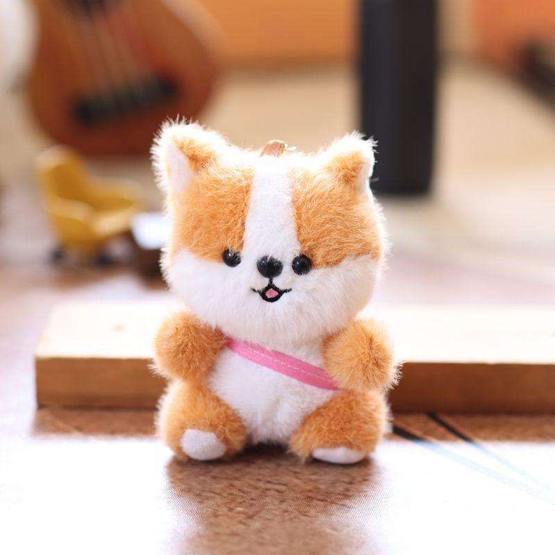 Puppy Corgi Plush Pendant Bag Hanging Decoration Keychain Animal Cartoon Doll
