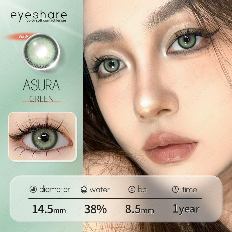 Eyeshare 1 пара модных цветных контактных линз, синие большие линзы для глаз, серые линзы, косметические контактные линзы для красоты, годовые