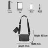 Two-Piece Black Mini Crossbody & Waist Bag – Unisex European & American Fashion