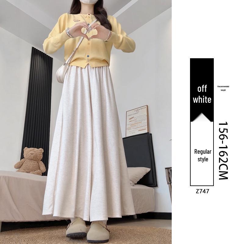 Абрикосовые кюлоты А-силуэта с высокой талией от Yamamoto для женщин, лето 2025: Слимминг, Повседневные, Маленький рост, Ленивые широкие брюки