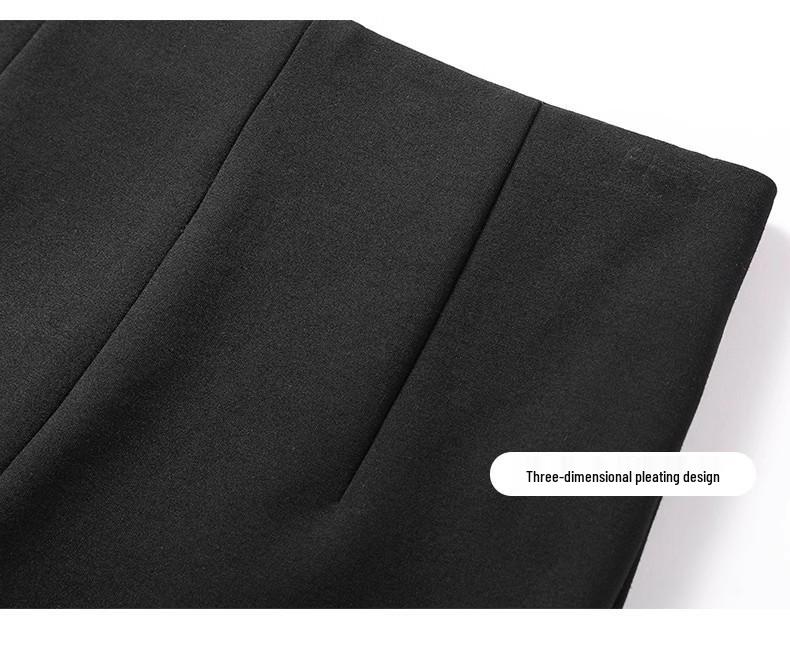 Женские шорты А-силуэта с высокой талией черного цвета - Лето 2024 Стройнящий пикантный стиль