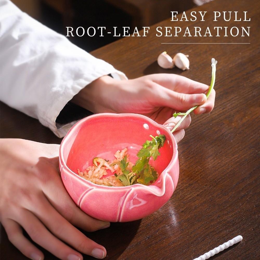 Multi-Purpose Design Food Grinder Tool Ceramic Material Garlic Grinding Bowl  Home Cooking